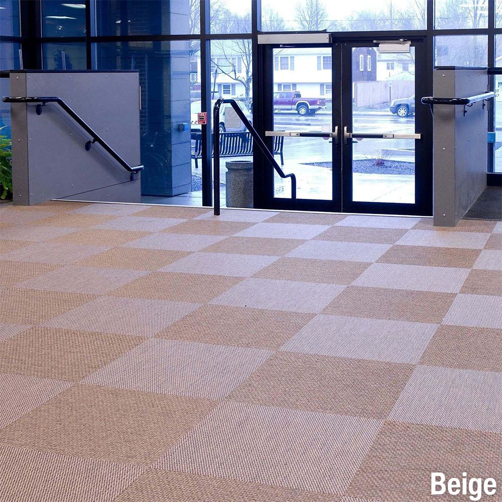 Heavy Duty Carpet Tile with Diagonal Pattern 