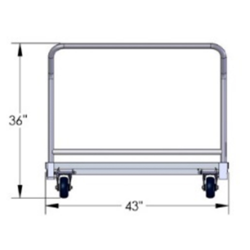 Cart for Protective Carpet Tile diagram