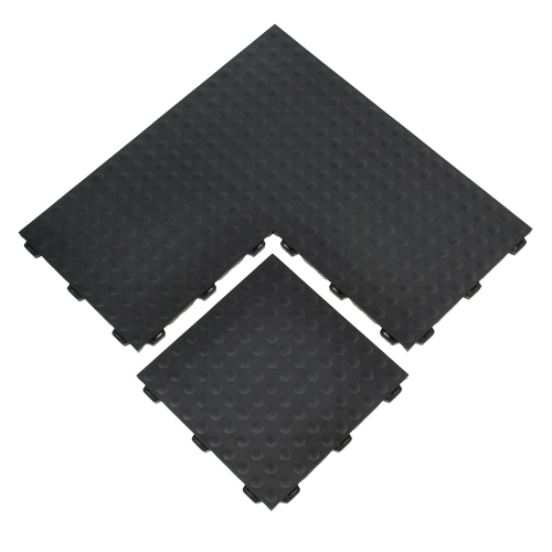 StayLock Bump Top Tile | Black | 1x1 ft x 9/16 inch | Home Gym Floor Tile Over Carpet or Concrete | Waterproof PVC Tile | 1.5 lbs.