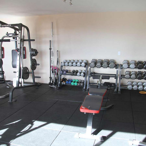 rubber flooring tiles for weight room