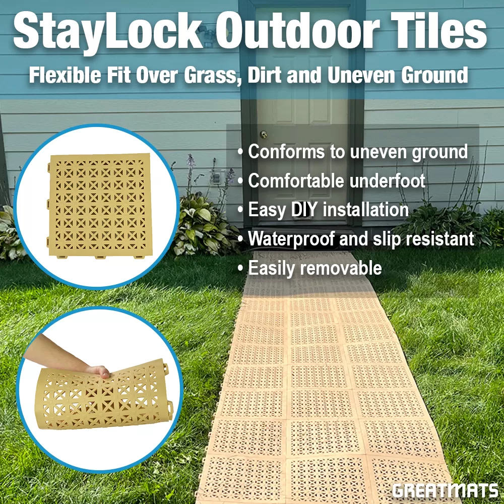 how to install tiles over uneven ground
