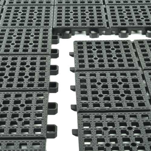 black perforated waterproof deck tile