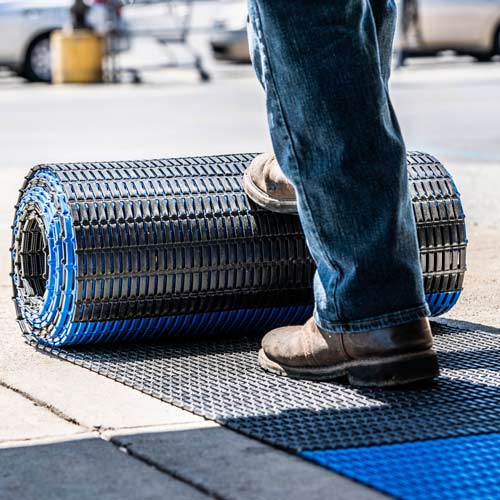 Roll Out Flexible PVC Mats for Stores
