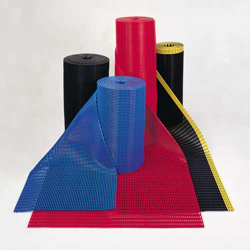 Greatmats Vynagrip Heavy Duty Industrial Mat | Black | Slip Resistant, Anti Fatigue PVC | 4x33 ft Roll | 210 lbs | Pattern: Open Grid | Oil Resistant
