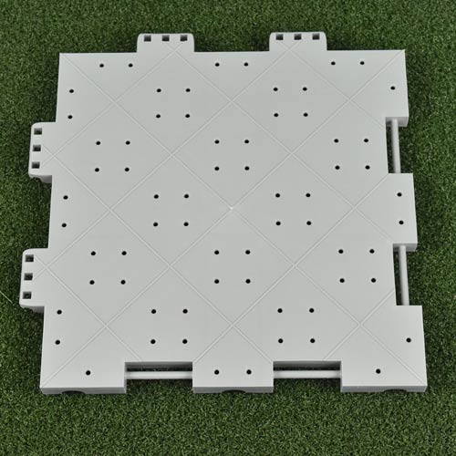 Plastic flooring tiles for outdoor tents