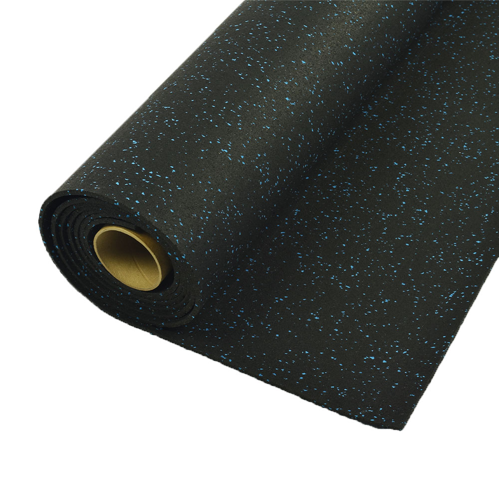 Rubber Flooring Rolls 1/4 Inch 4x10 Ft Pacific 10% Color blue roll