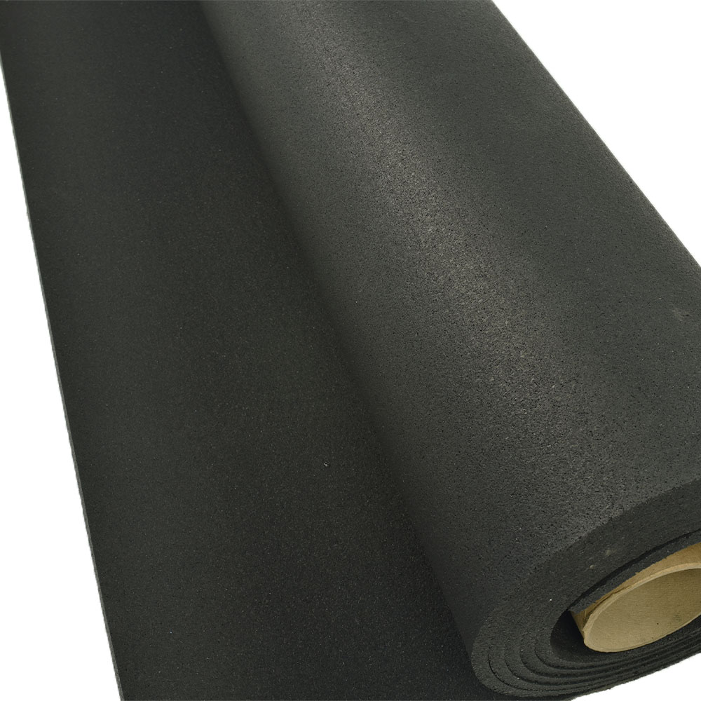 Rubber Flooring Rolls 1/4 Inch 4x10 Ft Pacific Black top view