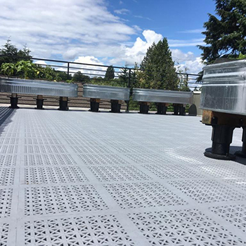 rooftop garden flooring with perforated drainage