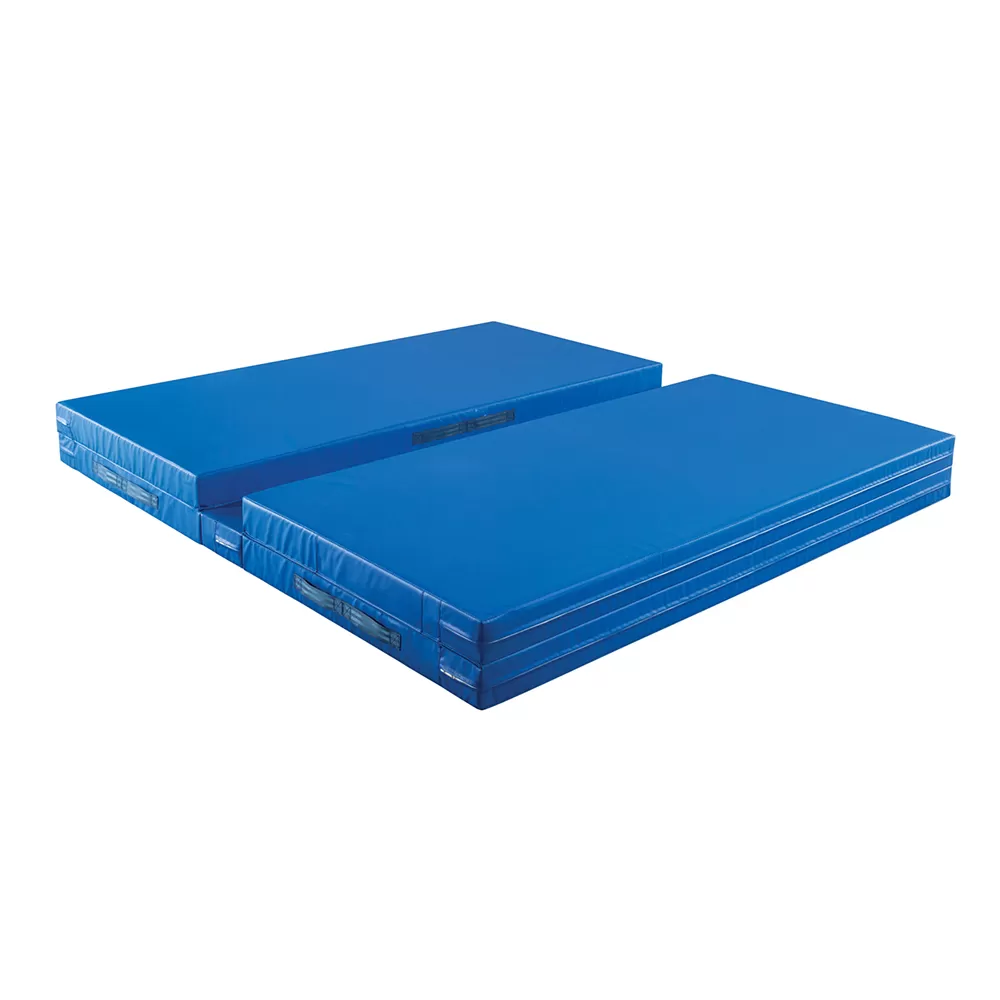 blue competition landing mat closed