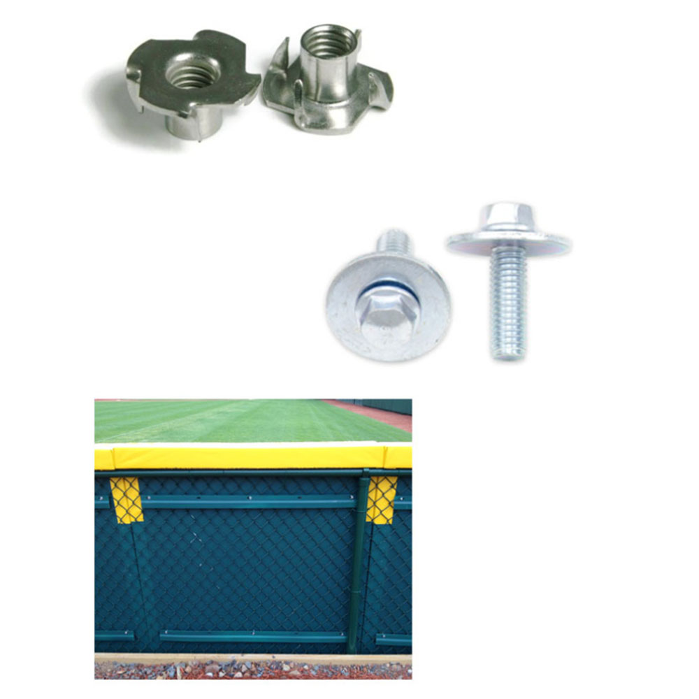 Safety Outdoor Stadium Chain Link Fence Pad 2 Inch x 4x4 Ft. t-nut and bolt