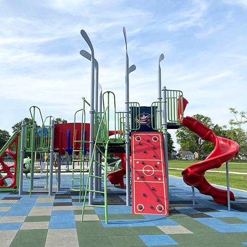 Playground Slide and Swing Set Mats Black 32x54 x 2 Inch