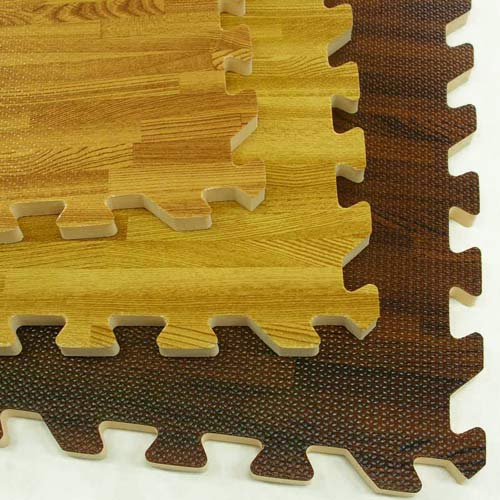 Interlocking Wood Grain Foam Mats for Trade Show flooring