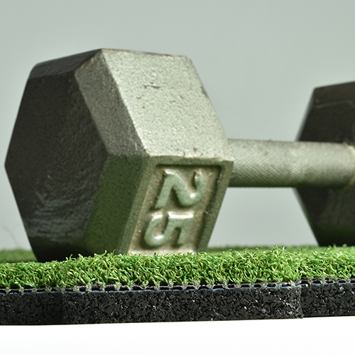 RageTurf Rally Interlocking Tile 23 x 46 Inch x 24 mm close dumbbell