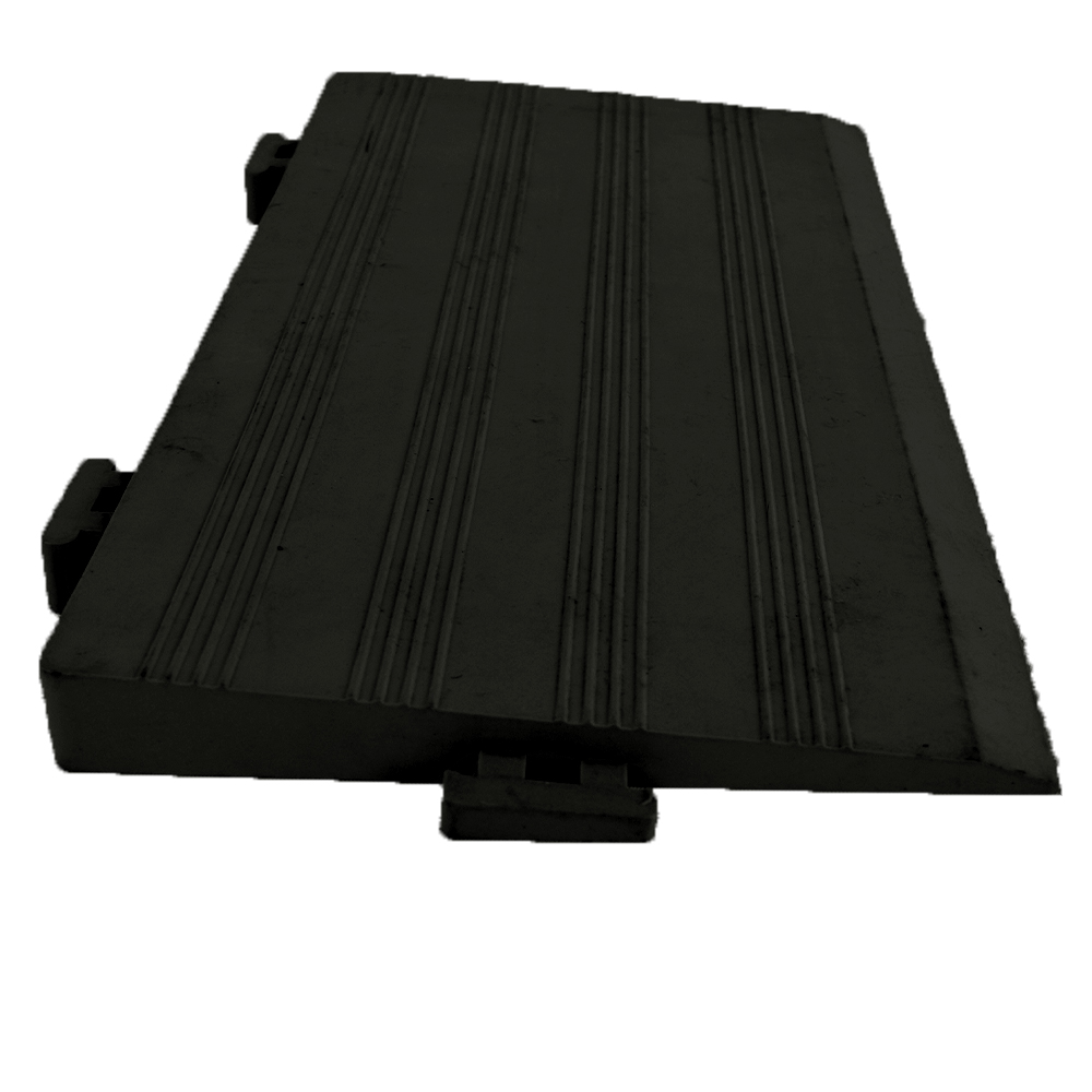 Edge Ramp Wide Black - 3/4 x 12 x 6 Inches top view