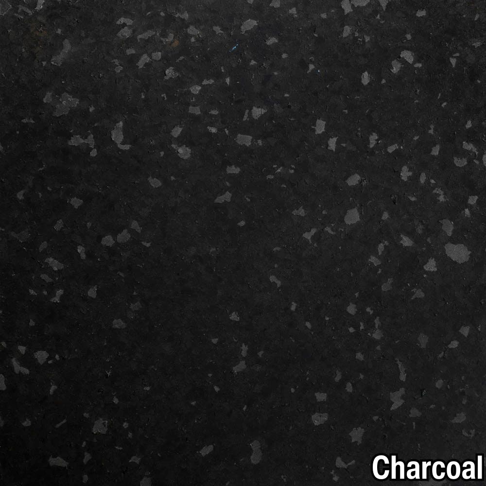 Charcoal close-up of the Straight Edge Tile 10% Color Custom 8 mm x 2x2 Ft.