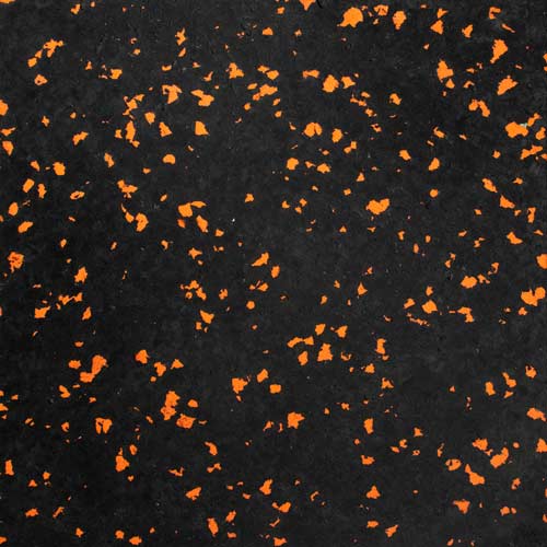 Orange Rolled Rubber Pacific 1/4 Inch 10% Color Custom closeup