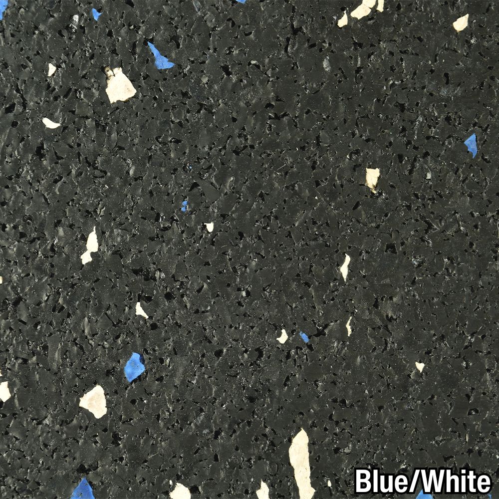 Rolled Rubber Pacific 1/2 Inch 10% Color CrossTrain Per SF Blue White Closeup