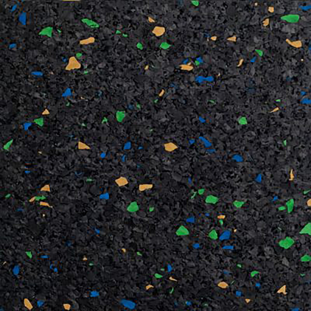 Blue Green Gold Rolled Rubber Pacific 1/8 Inch 10% Color CrossTrain Custom closeup