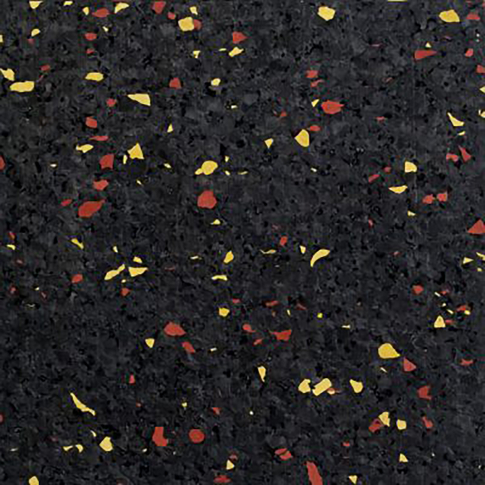 Brick Red Yellow Rolled Rubber Pacific 3/8 Inch 10% Color CrossTrain Custom closeup