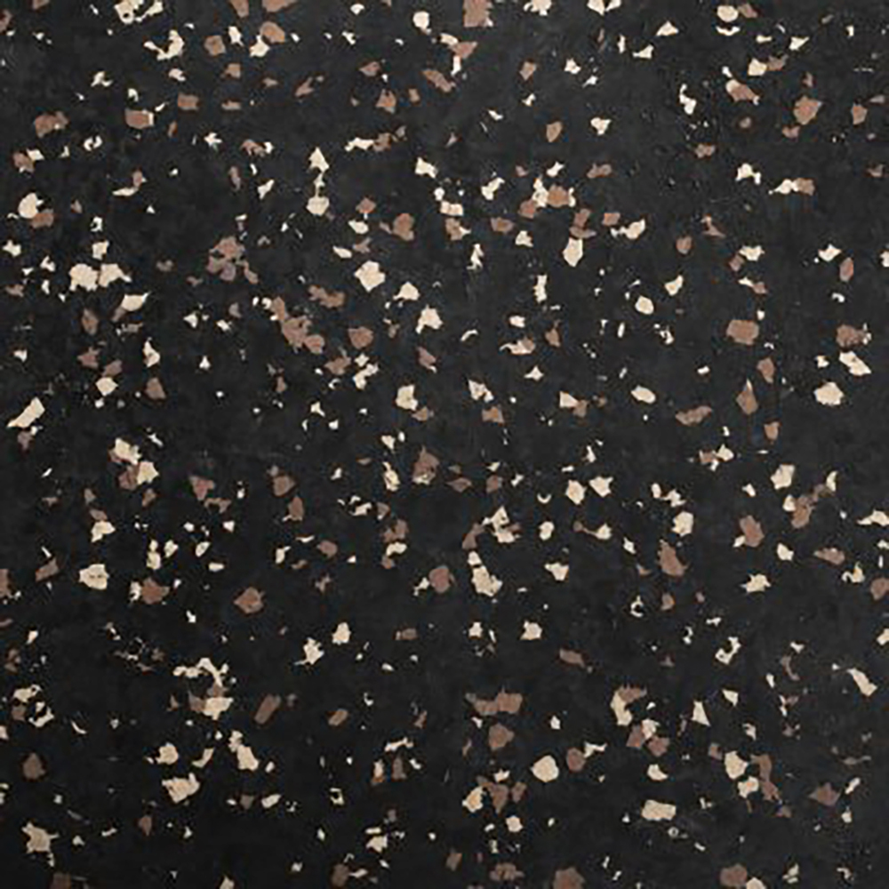 Brown/Beige close-up Rubber Tile Interlocks with Borders 10% Color CrossTrain 1/4 In 