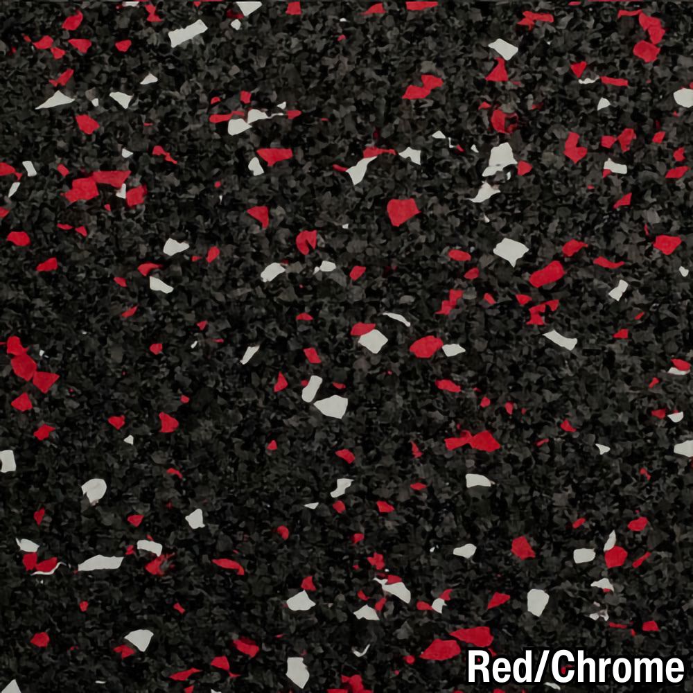 Red Chrome Rolled Rubber Pacific 8 mm 10% Color CrossTrain closeup