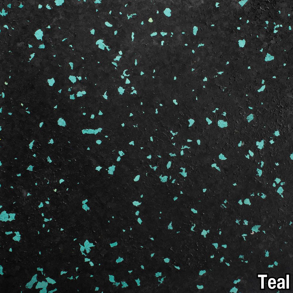 Closeup Rolled Rubber Pacific 1/2 Inch 10% Color Custom teal