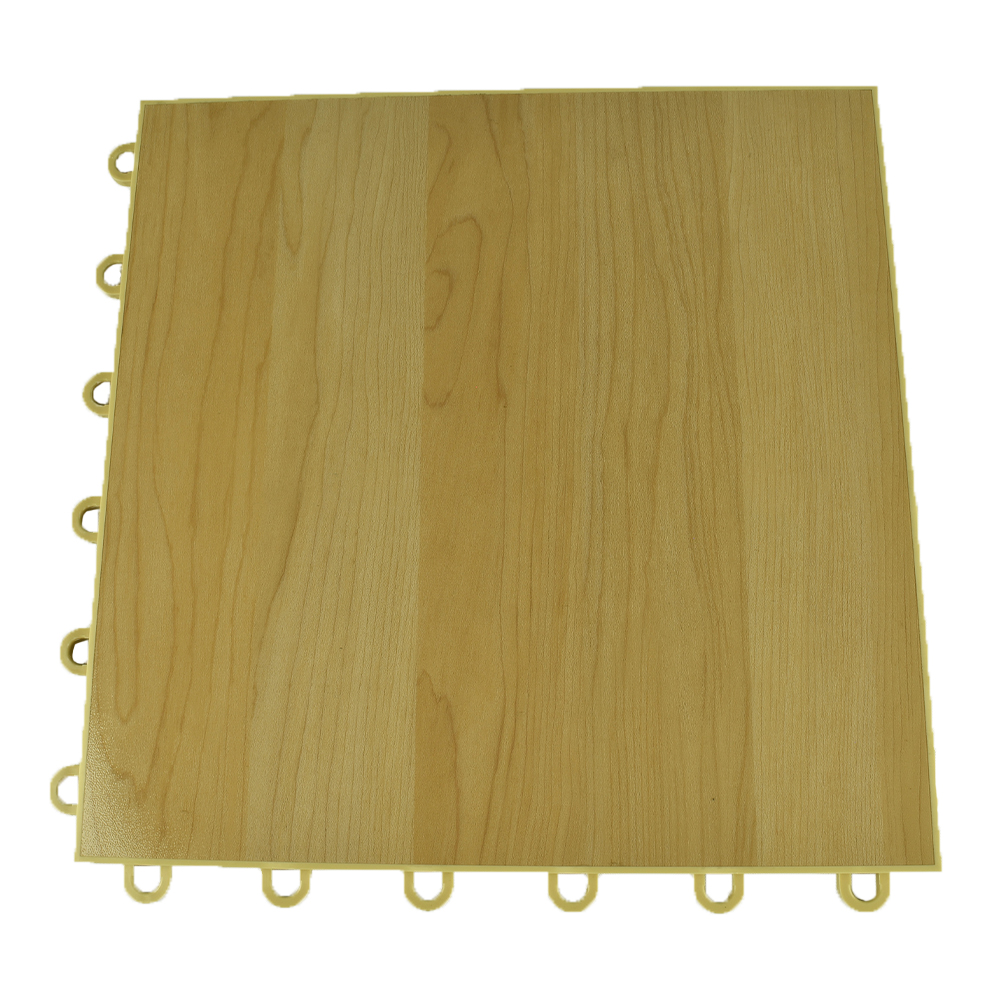 VersaCourt Pro Wood Grain Court Tile 1/2 Inch x 12x12 Inches full tile top in Maple