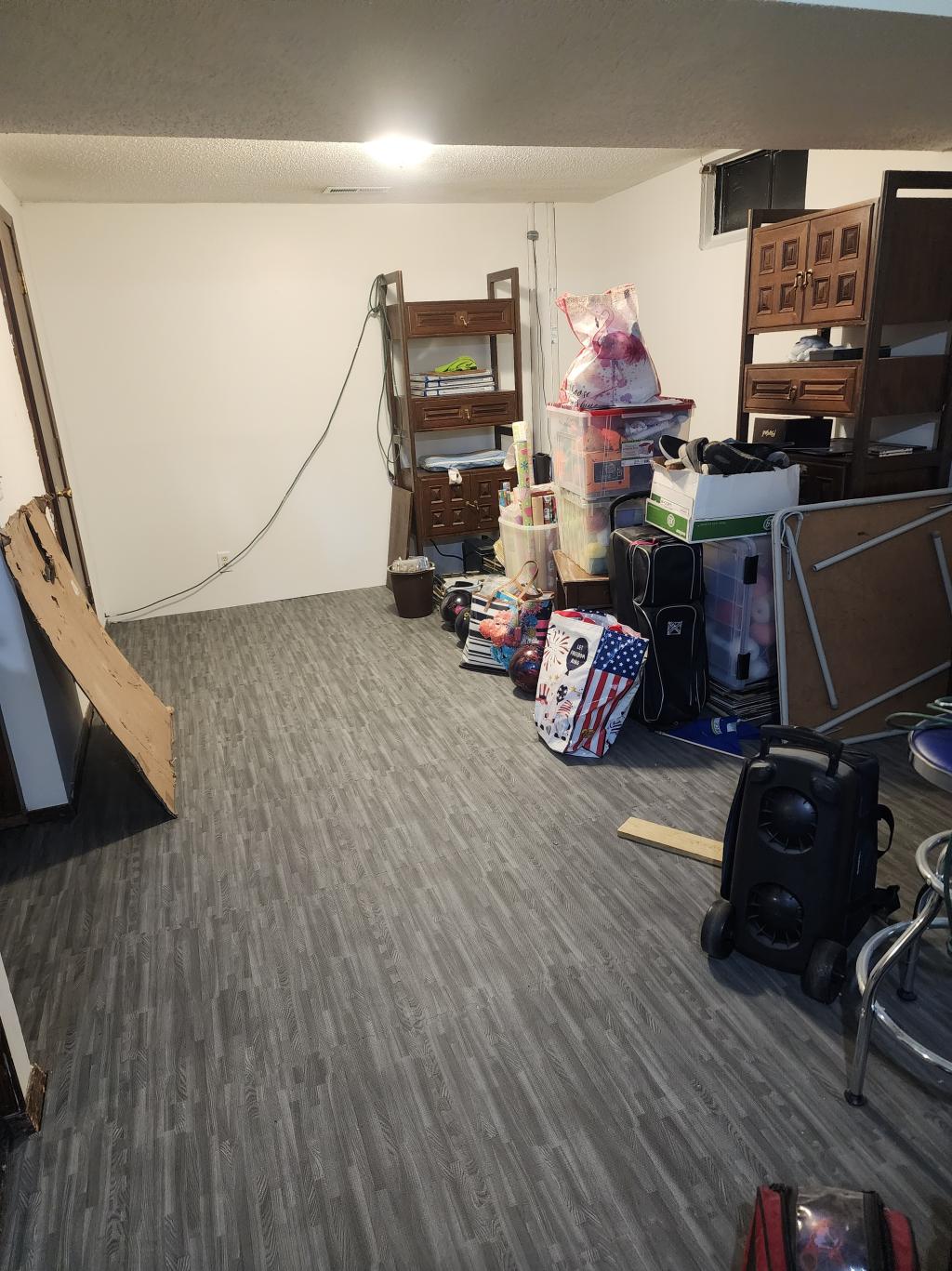 foam tiles in basement