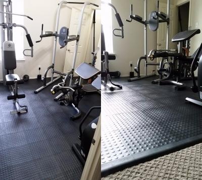Home Gym Flooring over Carpet Options and Ideas