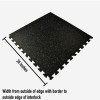 Interlocking Geneva Rubber Tile with Borders 10% Color 3/8 Inch x 35x35 Inch Graphic 36 inch