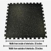 Interlocking Geneva Rubber Tile with Borders 10% Color 3/8 Inch x 35x35 Inch Dimnesions