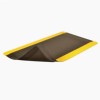 Ergo Trax Anti-Fatigue Mat 4x75 ft black yellow full ang corner curl.
