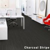 Rule Breaker Commercial Carpet Tiles charcoal stripe install.