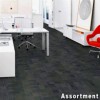 Design Medley II Commercial Carpet Tile 5.9 mm x 24x24 Inches Carton of 18 monolithic install Assortment