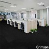 echo commercial carpet planks in color crimson red in brick pattern in office