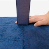 Flexi-Roll Cheer Gymnastic Carpet Hook Fastener 4 Inch x 10 Ft. in Blue connecting two mats together