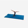 Home Cheer Flexi-Roll Carpet Practice Mat 1-1/4 Inch x 5x10 Ft. hand stand on Navy Blue mat
