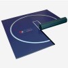 Home Wrestling Flexi-Connect Mat with Circle and Marks 1-1/4 Inch x 10x10 Ft. in Navy Blue
