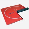 Red Home Wrestling Flexi-Connect Mat with Circle and Marks 1-1/4 Inch x 10x10 Ft.