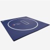 Navy BlueHome Wrestling Flexi-Roll Practice Mat Smooth with Circle and Marks 1-1/4 Inch 10x10 Ft. set up