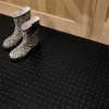 Uitiity room in mdnight black of G-Floor Coin Tread Garage Floor Roll 75 mil x 7.6x17 Ft.