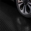 Wheel on G-Floor Lite Diamond Tread Garage Floor Roll 45 mil x 7.6x14 Ft. in Midnight Black