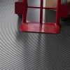 G-Floor Ribbed Tread Garage Floor Roll 55 mil x 7.6x17 Ft. 2 wheel dolly on slate gray