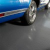 Blue Cutlass parked on G-Floor Ribbed Tread Garage Floor Roll 55 mil x 8.6x22 Ft. in Slate Gray