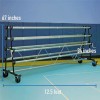 Safety Storage Racks 6 Rollers dimensions