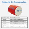 Octagon Mat Size Recommendations infographic