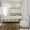 Mediterranean Scene Laminate SPC Flooring 36.02 Sq Ft per Carton Smoky Quartz Bathroom