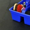 interlocking rubber horse stall mats in grooming area