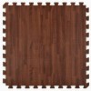Wood Grain Reversible Interlocking Foam Tiles Trade Show 10x10 Ft. Kit deep brown full tile.