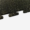 Close up of interlocks Rubber Tile Interlocking Sport 10% Tan 3/8 Inch x 2x2 Ft.